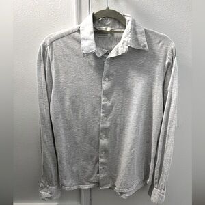 Suitsupply Gray Button-Up Shirt